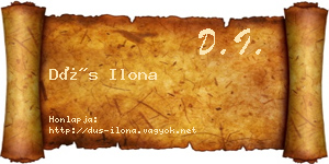 Dús Ilona névjegykártya