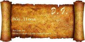 Dús Ilona névjegykártya